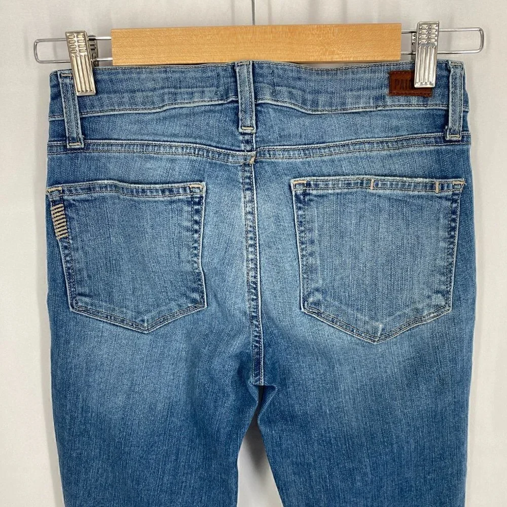 Paige Verdugo Ankle Skinny Jeans in Distressed Wensley Wash Size 28